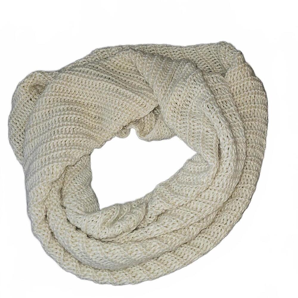 Lane Bryant Cream Knit Infinity Scarf